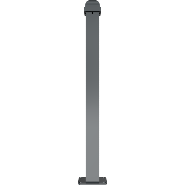Ornamental bollard | steel tube 70 x 70 mm | series 473B | stationary, to be fixed by plugswith base plate 100 x 150 mm | without lock | without eyelet